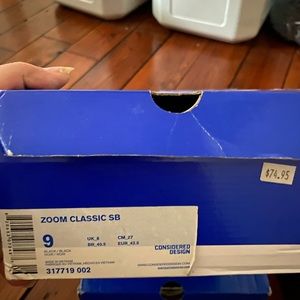 nike sb classic low, size 9, blk leather